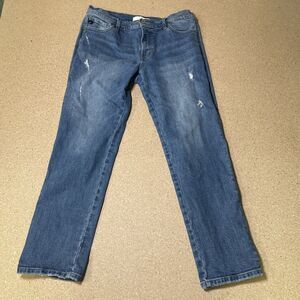 KanCan Jeans Women 11/29 Mid Rise Boyfriend 90s Distressed Medium Wash